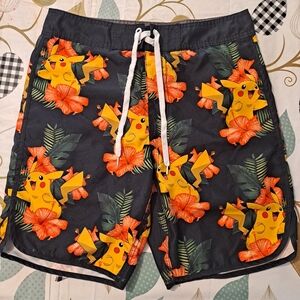 Pokémon Pikachu Hibiscus Flower Swim Trunks 🌺